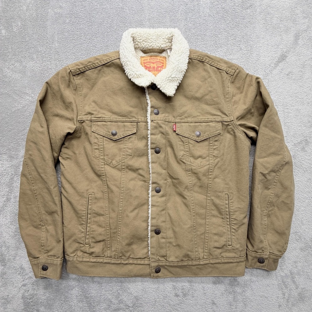 Levi's Type 3 Sherpa Trucker Jacket Mens M Beige